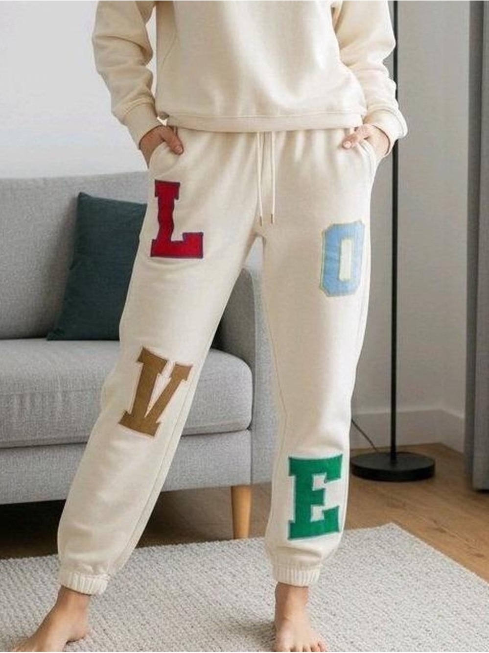 Aerie Sweatpants- LOVE - Picture 1 of 4